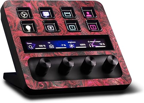 MightySkins - Piel brillante con purpurina compatible con Elgato Stream Deck + - Too Many Roses Acabado de purpurina protector, duradero de alto