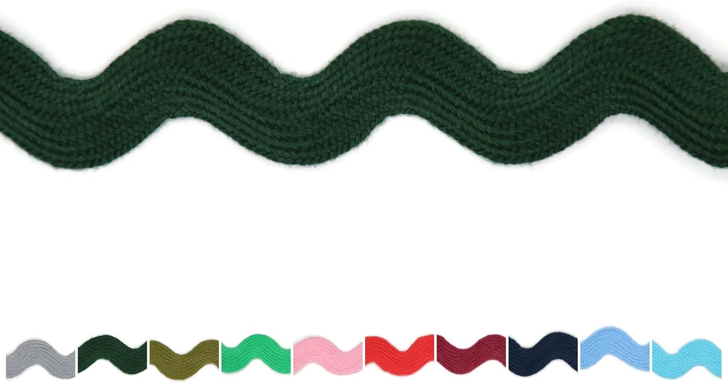 Cotton RIC Rac Trim - 3/4 Inch - 27 Yards - Wave Bending Fringe Trim Cotton Lace Ribbon RIC Rac Trim for Sewing Clothes Gift Wrapping Home Party Decoration CTR0213, Camel