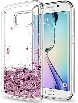 LeYi Compatible with Funda Samsung Galaxy S6 Edge Silicona Purpurina Carcasa con HD Protectores de Pantalla,Transparente Cristal Bumper Telefono Gel TPU Fundas Case Cover para Movil S6 Edge Oro Rosa LeYi Compatible with Funda Samsung Galaxy S6 Edge Silicona Purpurina Carcasa con HD Protectores de Pantalla,Transparente Cristal Bumper Telefono Gel TPU Fundas Case Cover para Movil S6 Edge Oro Rosa