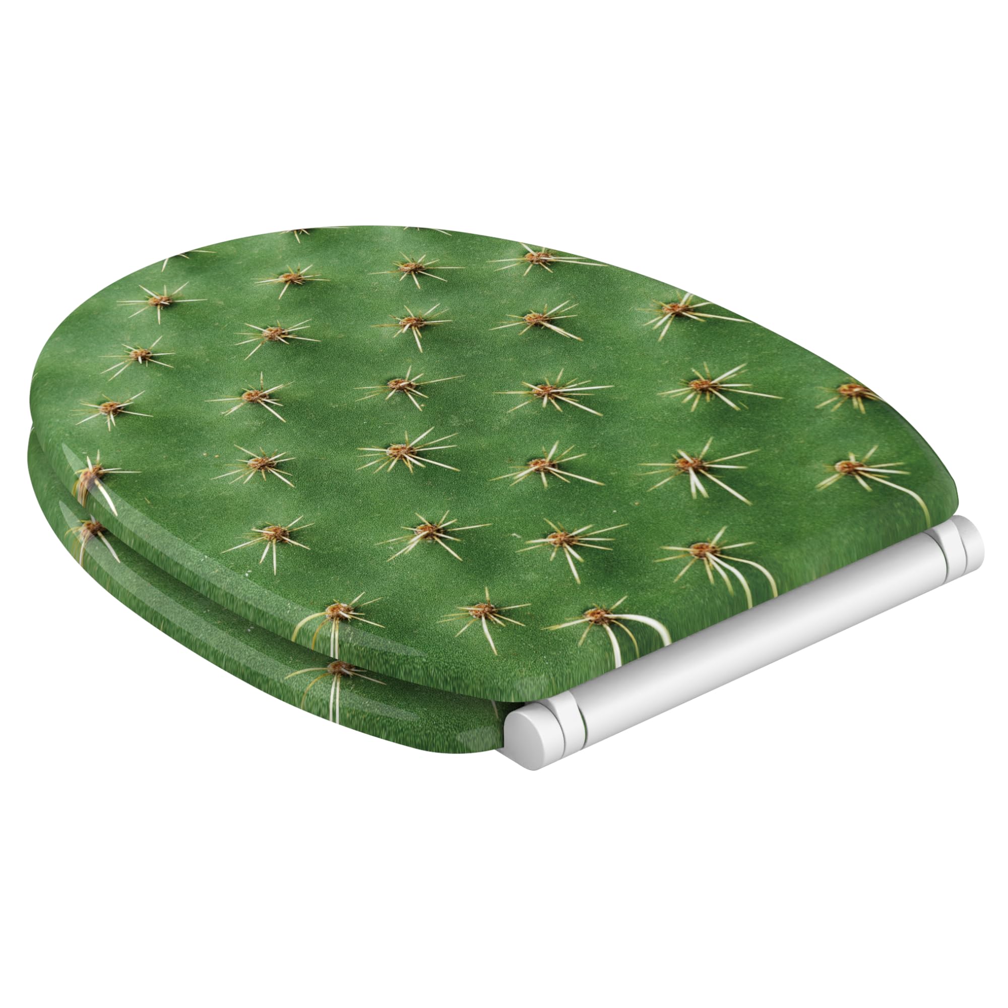 Sanilo Sedile WC con chiusura ammortizzata e sgancio rapido, il coperchio del WC può essere rimosso con la semplice pressione di un pulsante, facile montaggio dall'alto (Cactus)