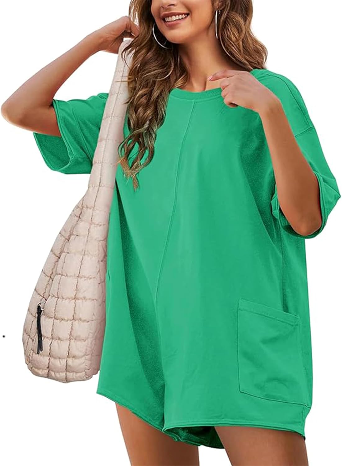 Ziqoty Women's Tee Rompers One Piece Short Sleeve Casual Athletic Overalls Workout Hot Shot Jumpsuits