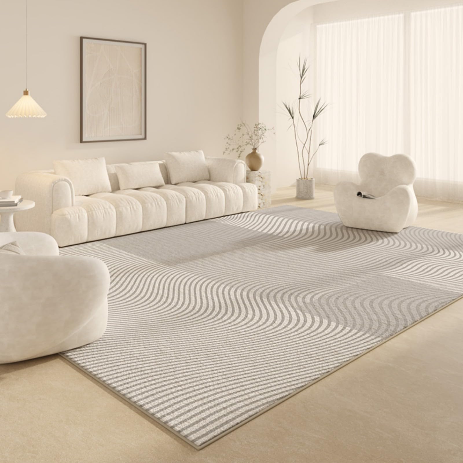 Tapis de salon grande surface 140x200 doux et lavable pour chambre