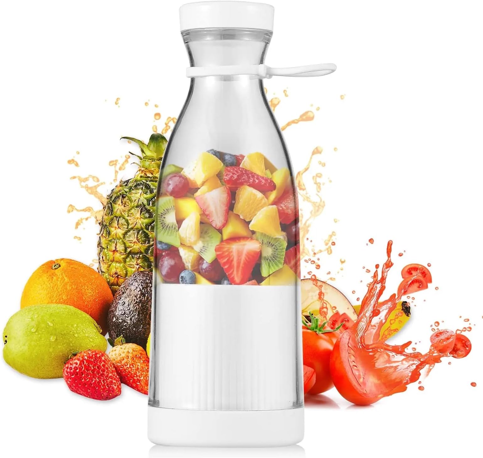 Handy Portable Juice Mixer Blender - Powerful 6-Blade System, 420ml Capacity, USB Charging - Effortless On-the-Go Blending for Fresh Juices, Shakes, Smoothies, and More