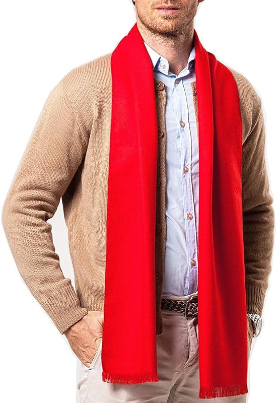 Shubb Bufandas de Moda para Hombre para Invierno Bufanda con Sensación de Cachemira para Hombres 70.8 * 11.8 IN