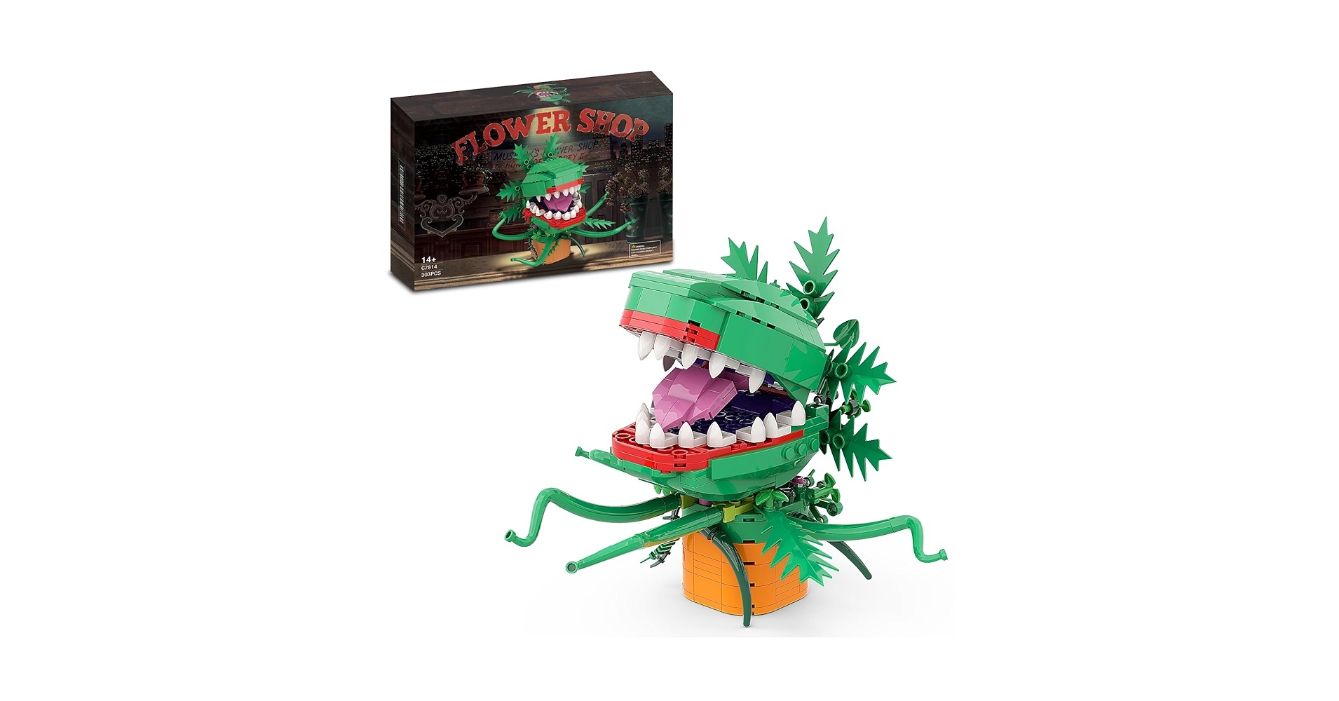 知育 ブロックAudrey II おもちゃ 組み立てキット ハロウィン Amazon.com: Generic Audrey II Horror Piranha Flower Building