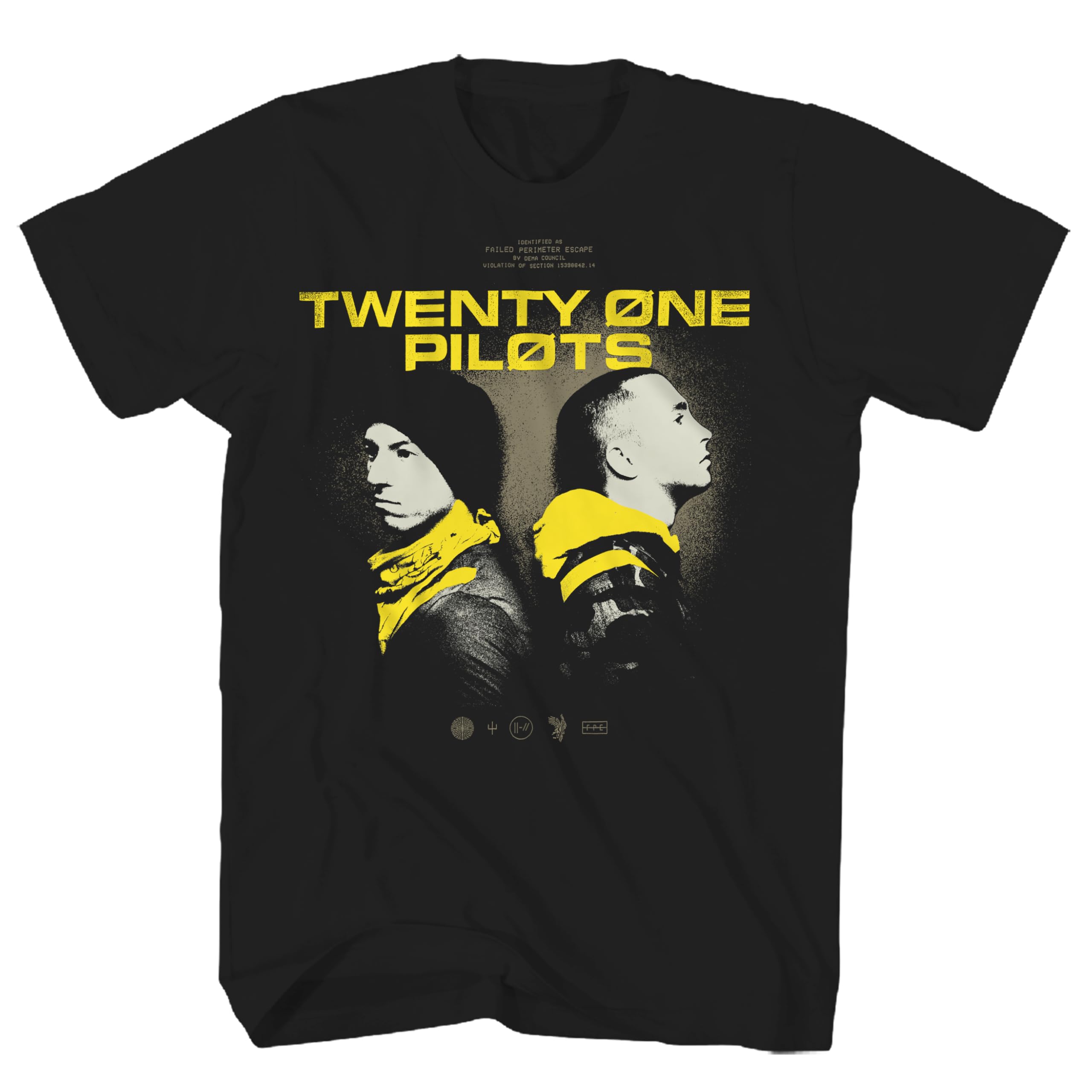 Twenty One Pilots T Shirt Profiles Black Short Sleeve Tshirt