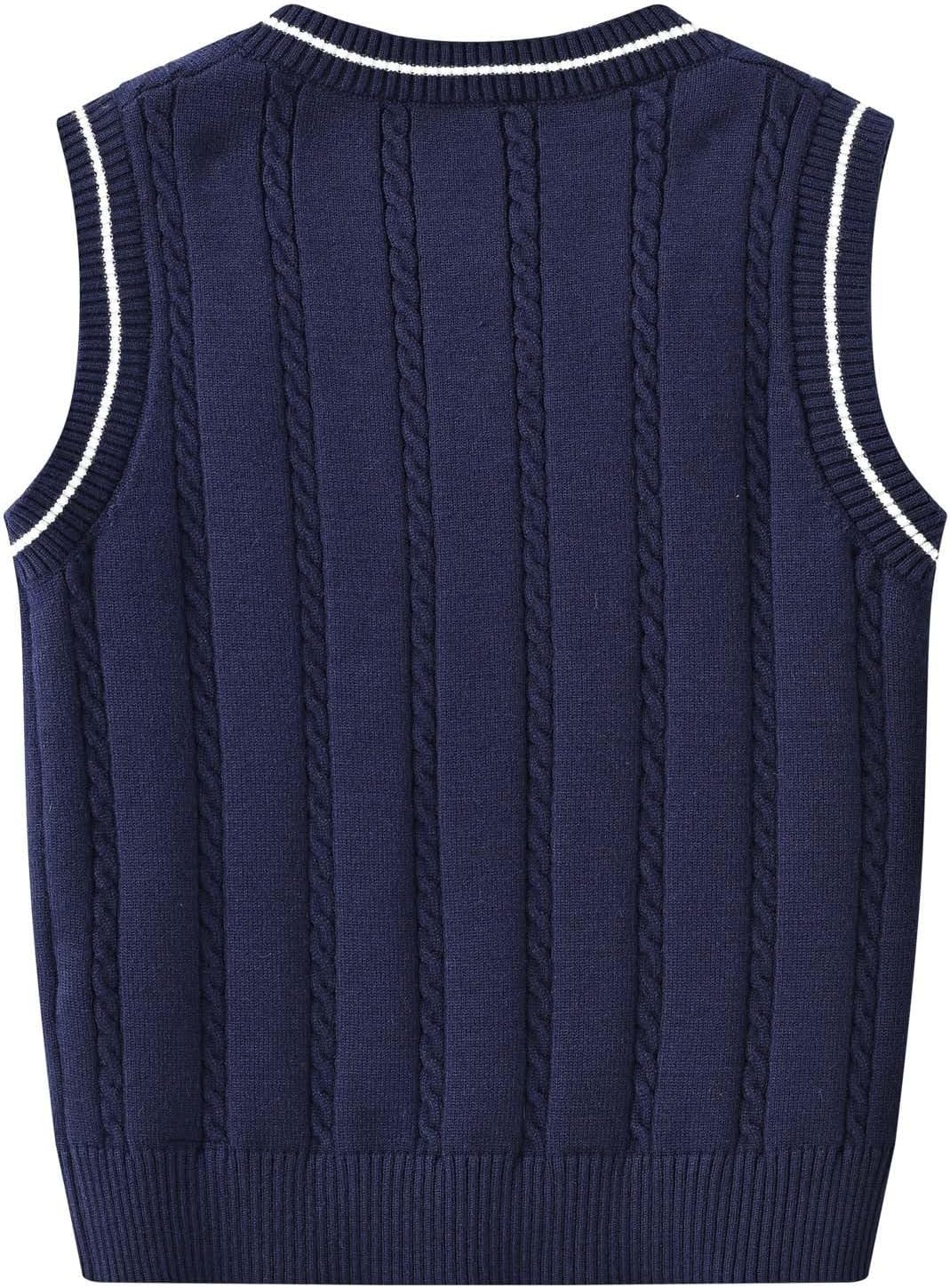 Boys Sleeveless Sweater Vest Cable V Neck Kids Solid UK Ubuy