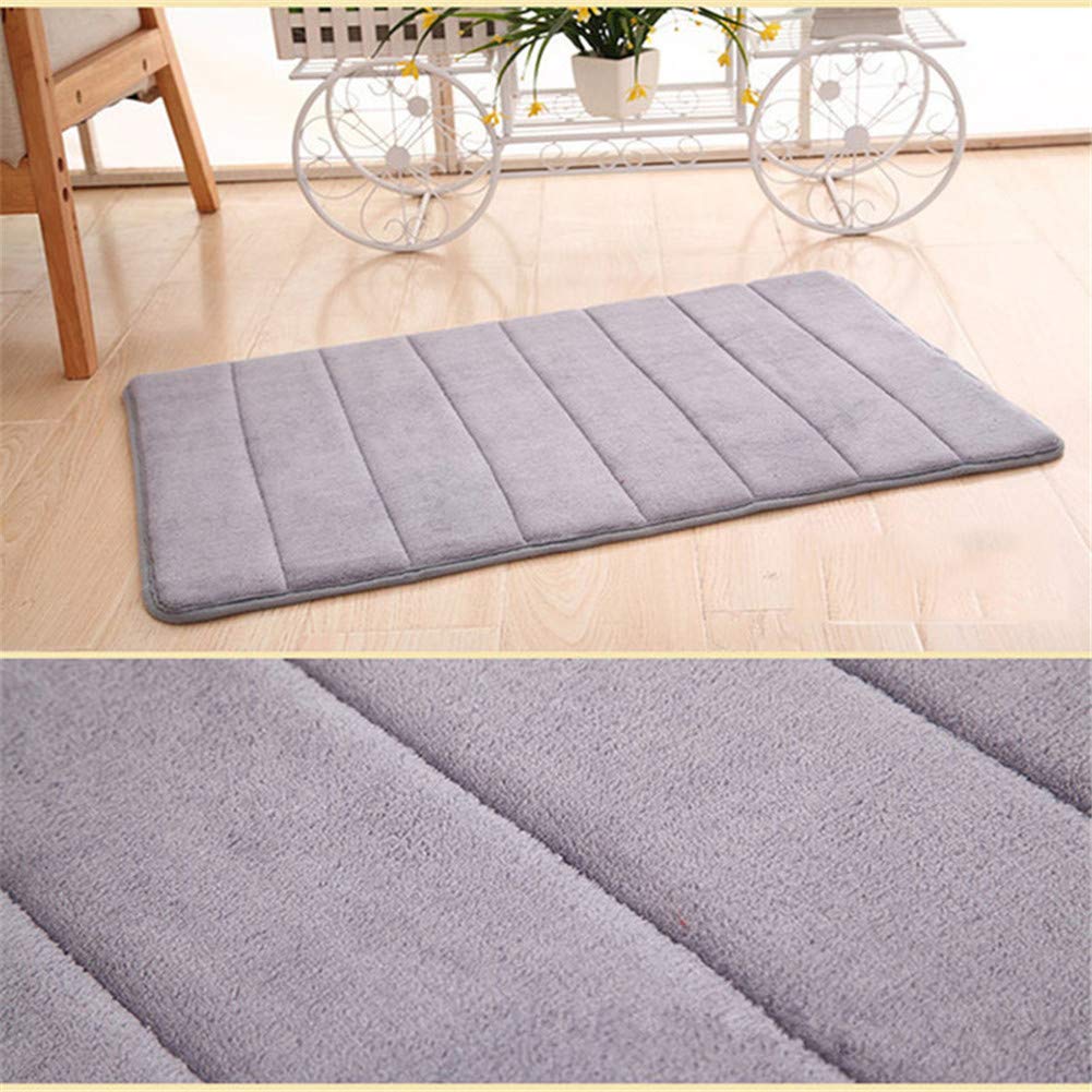 XJZM Non-slip Bathroom Carpet, Machine Washable Bathroom Mat Soft and Comfortable Bathroom Carpet Non-slip Absorbent Washable Bathroom Mat (gray,50 * 80cm)