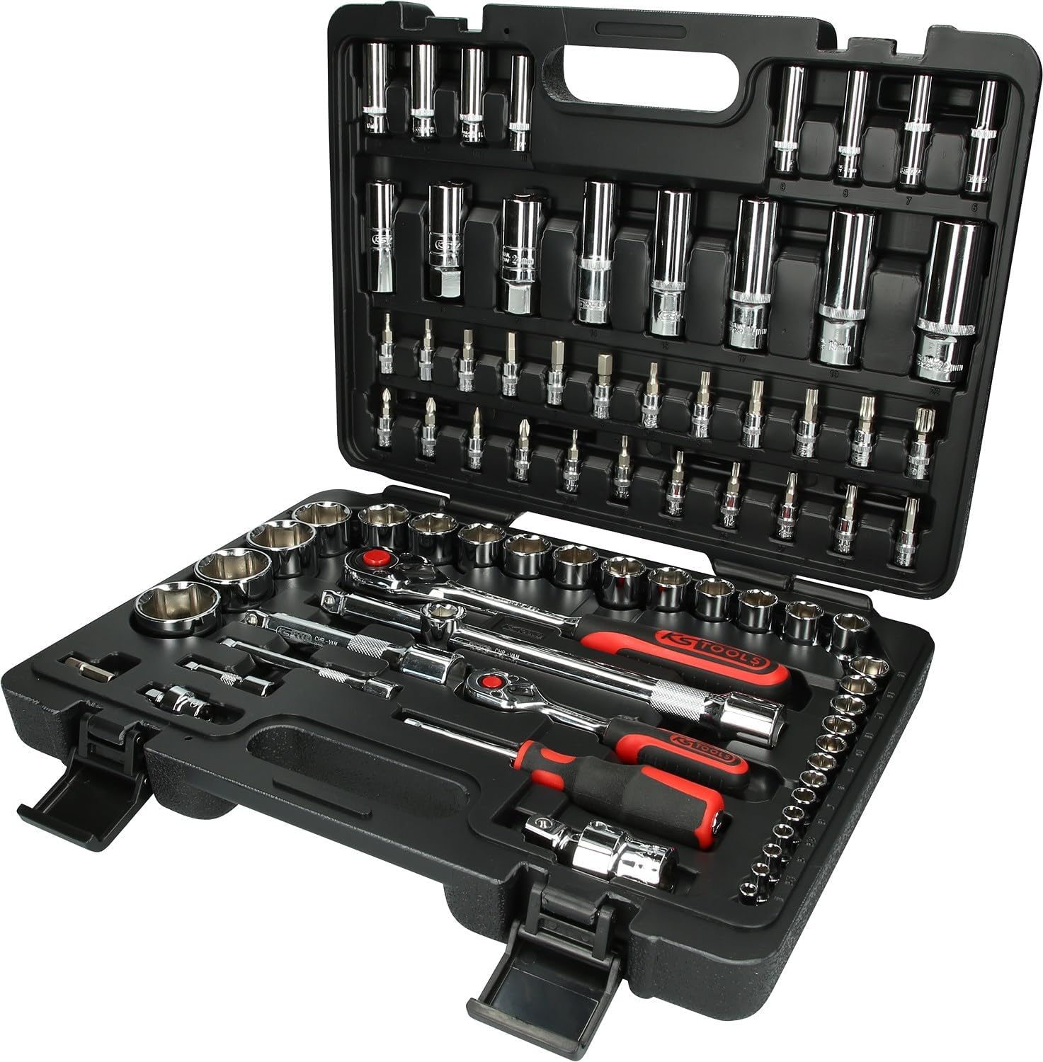 1/4"+1/2" Chromeplus Socket Set, 78 Pcs