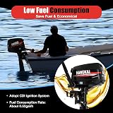 SICHENSH 6,5HP Außenbordmotor Benzinmotor, HANGKAI 4-Takt Heavy Duty Boot Motor, Wasserkühlung Schlauchboot Motor mit CDI Zündung, 123CC Aussenborder Bootsmotor für Angelboote, Schlauchboote - 4