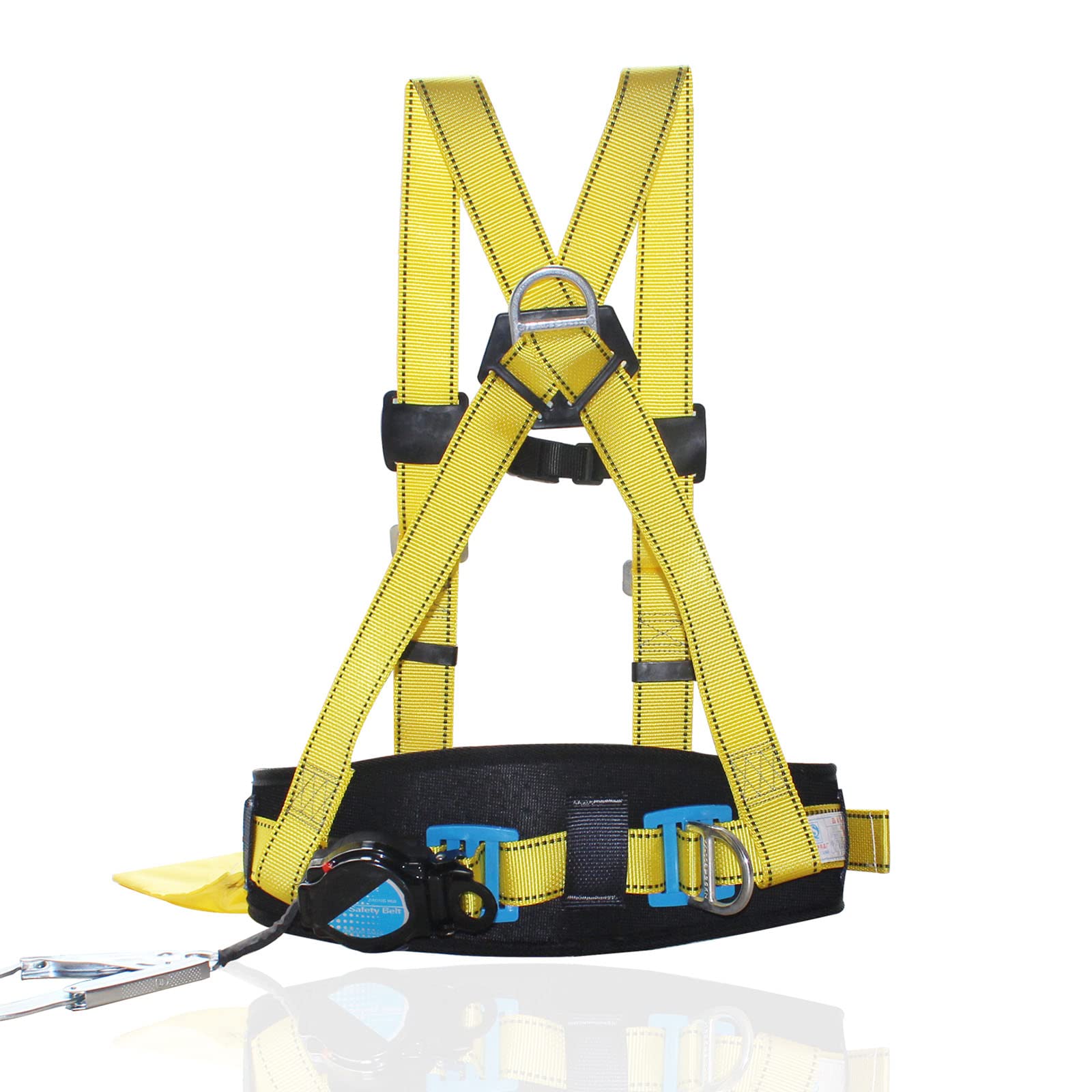 SwaYve Arnés de Seguridad Anticaídas, Cinturón de Seguridad para Trabajos Aéreos para Escalada en Interiores, Trabajos a Gran Altitud, Construcción, Poda, Fábricas, Ingeniería Civil/1.6M