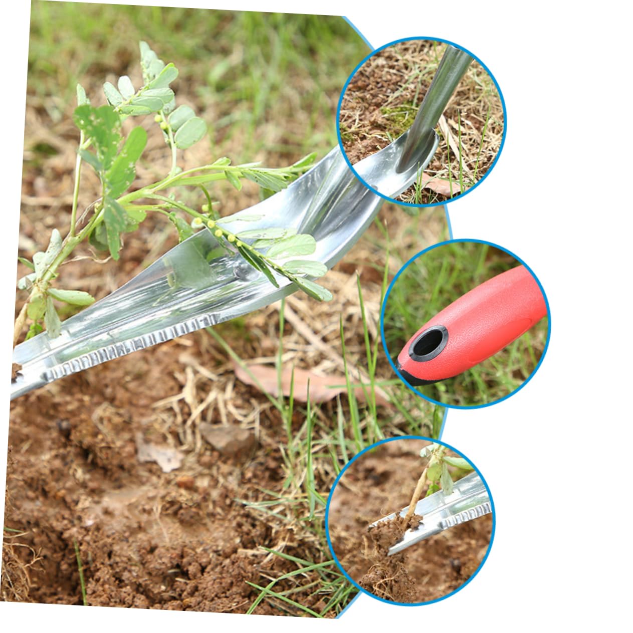 TOYANDONA Manual Weeder da Giardino in Ferro Rosso per Diserbo Manuale