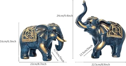 Miniatura 2 de Escultura de estatua de feng shui chino Estatua de elefante Decoración Lucky Feng Shui Elefante creativo Muebles para el hogar Sala de estar