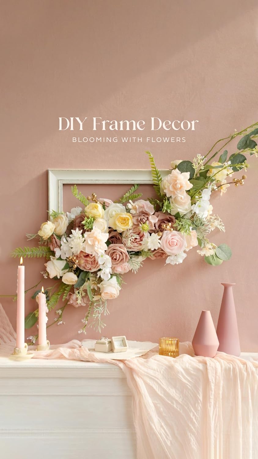 Ling's moment Dusty Rose Artificial Flowers 16pcs Faux Silk Roses with Stems Real Look, 3.5" Fake Vendela Roses Bulk for DIY Wedding Bouquets Centerpieces Party Baby Shower Home Decoration - Image 6