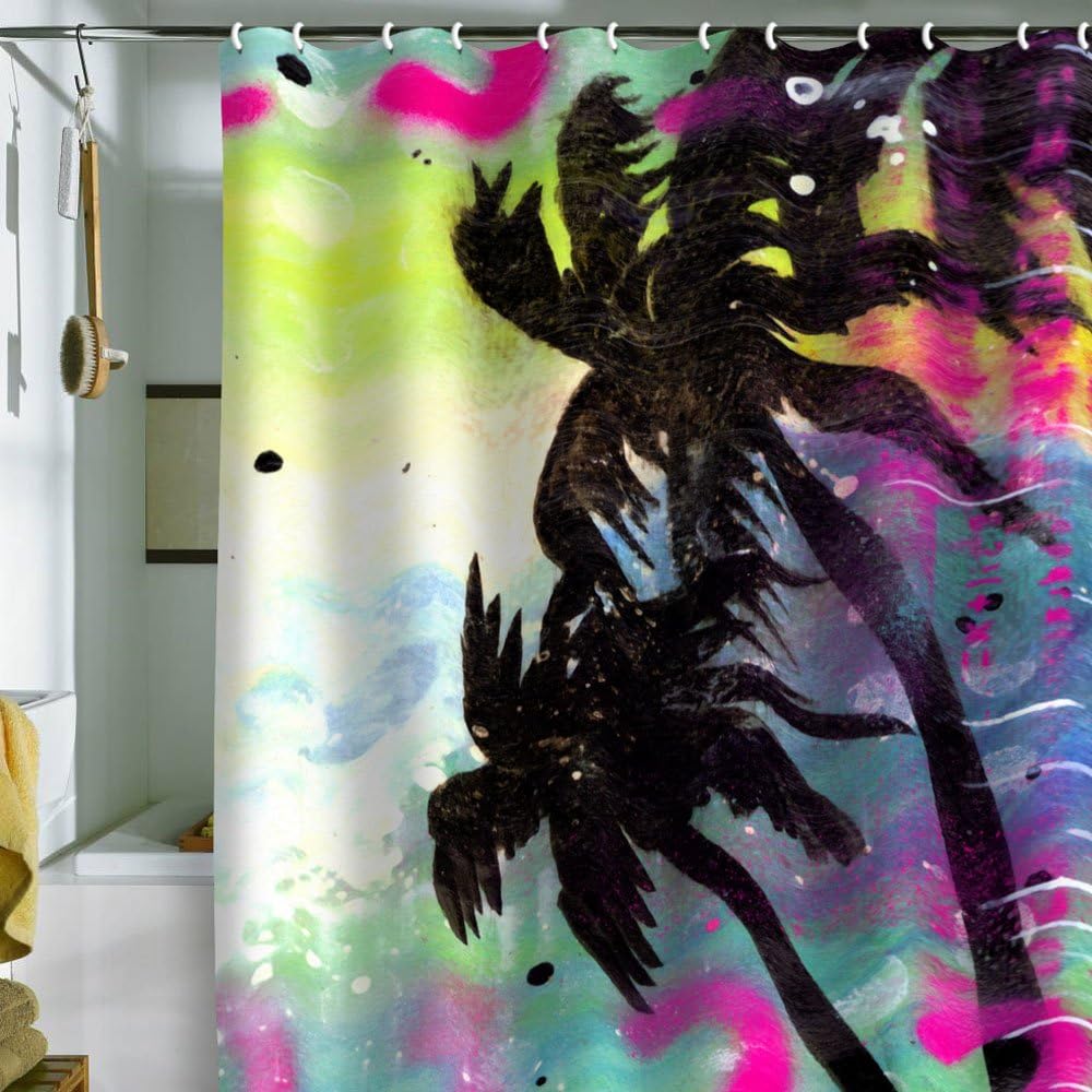 Deny Designs Sophia Buddenhagen Yellow Flowers Shower Curtain, 69" x 72"