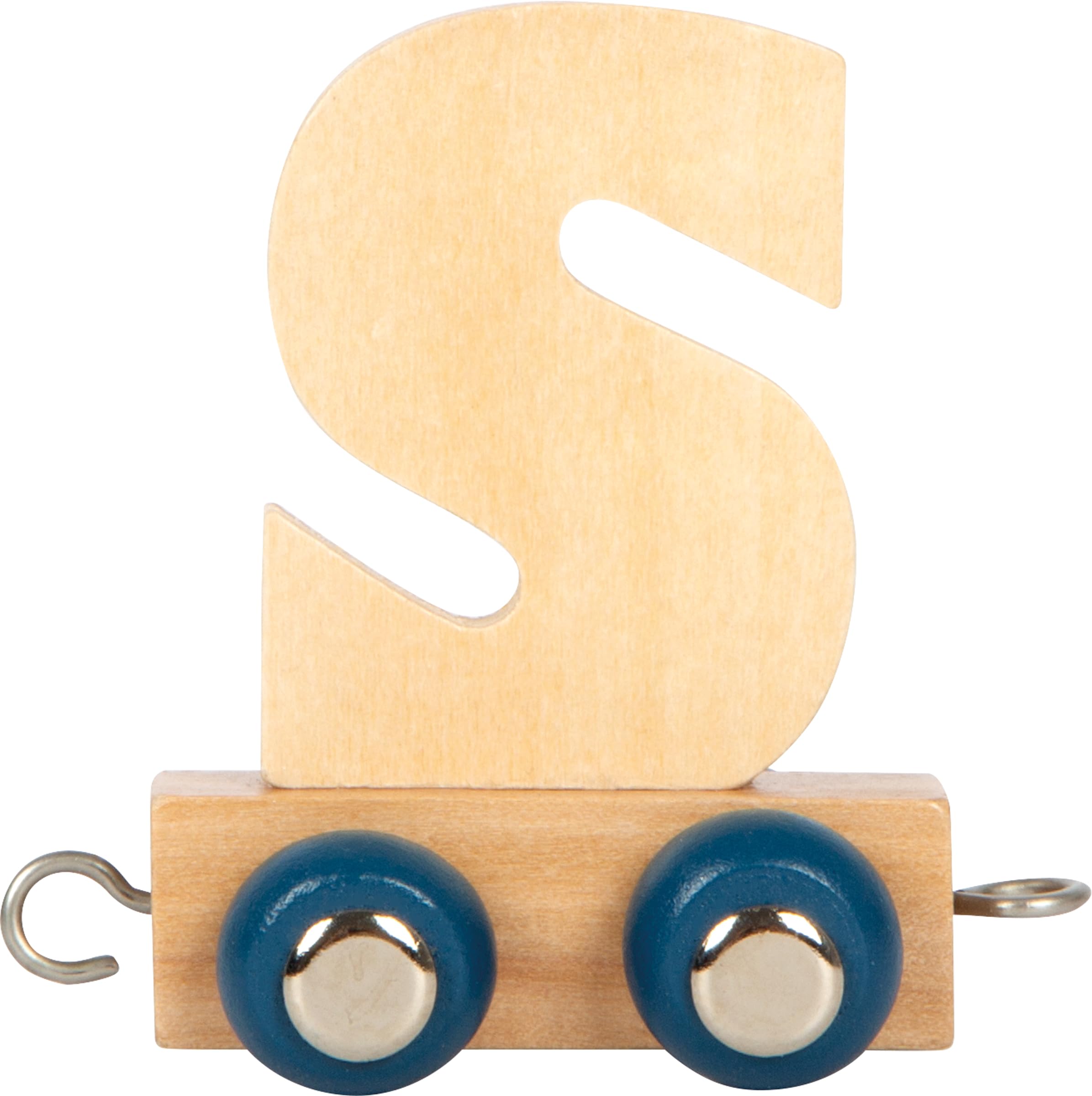 small foot Letters Train Polar S, Wood, Custom combinable Wooden Train for Decor or as a Gift, 12589