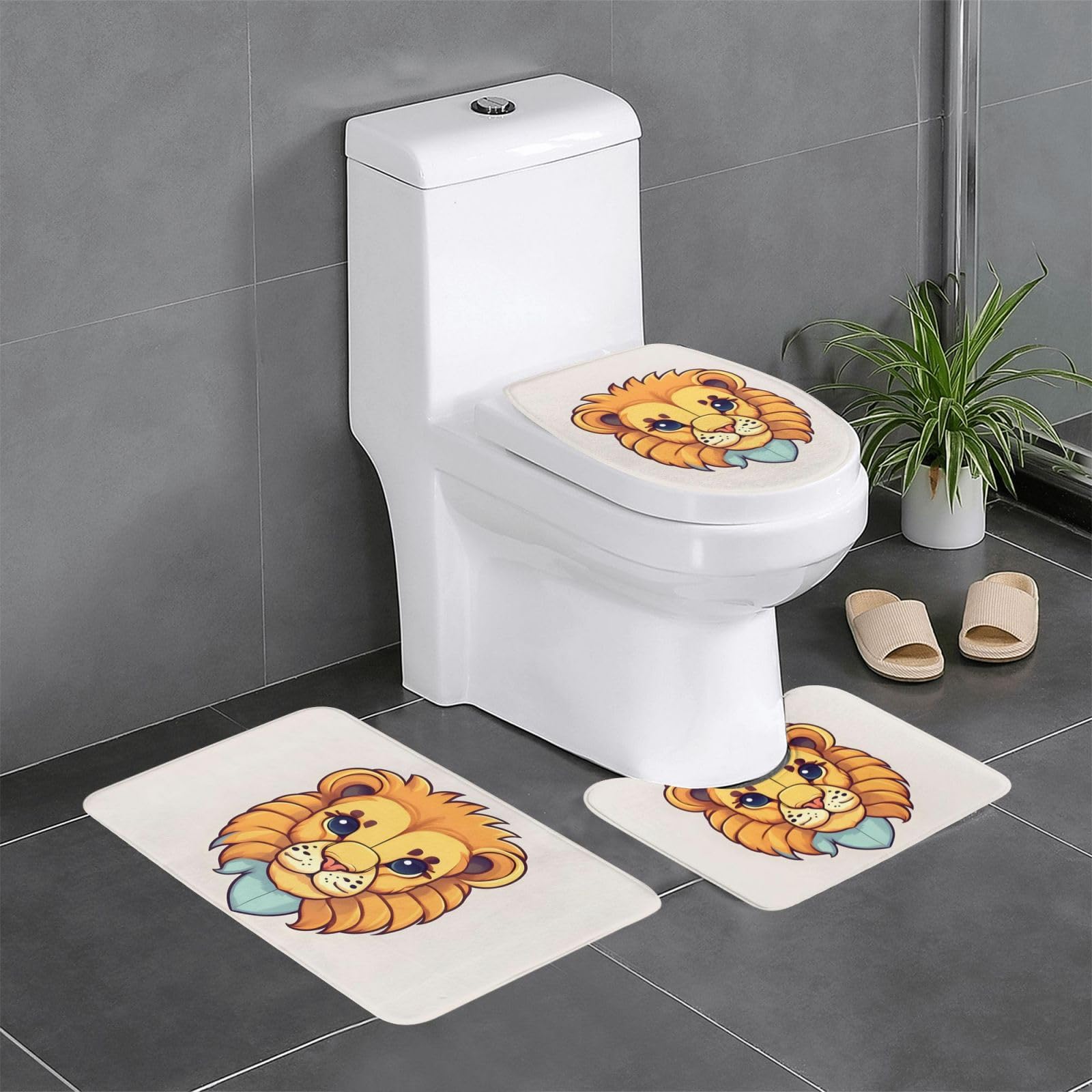 Tapis de salle de bain antidérapants pour éviter les glissades aux WC et douche
