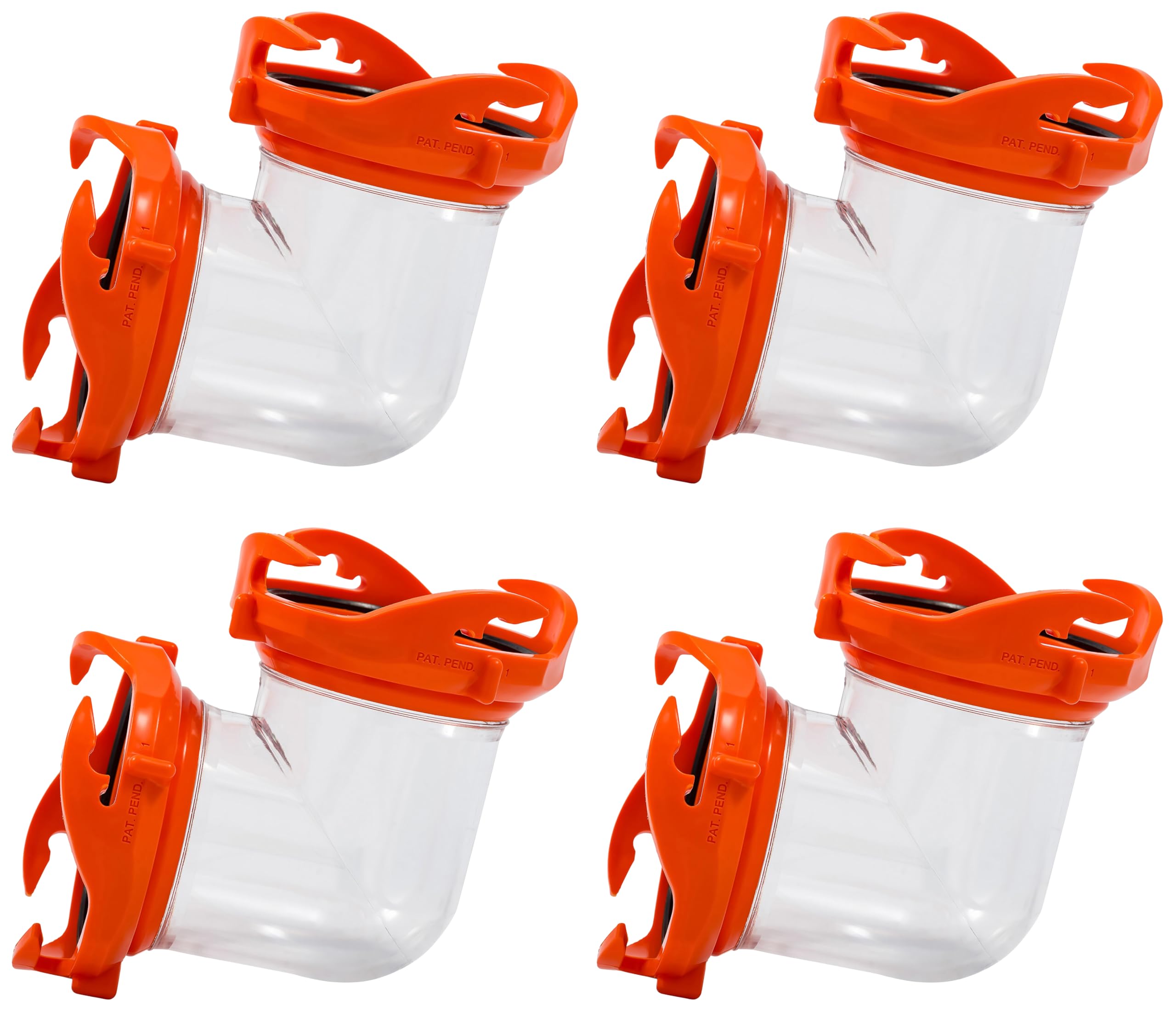 Camco Rhino 90-Degree RV Tote Tank Adapter - Features Clear Low-Profile 90-Degree Elbow &amp; 4 Bayonet Prongs on Each End for Odor-Tight Locking Action - Crafted of Heavy-Duty Resin (39485)(Pack of 4)