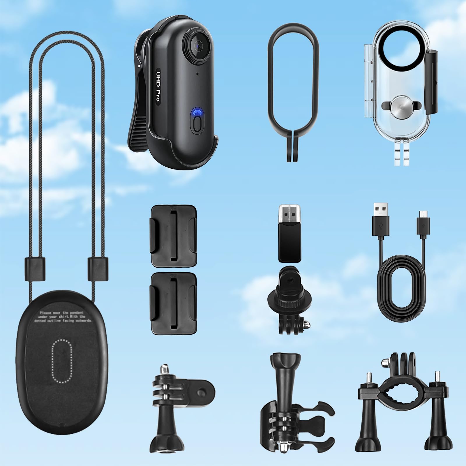Portátil Cámara Deportiva WiFi, ‌Mini Action CAM 1080P, Cámara Acción Impermeable 30M con Gran Angular 120° para Moto/Buceo/Ciclismo, 120 Min Autonomía, Ideal para Deportes Extremos 2026