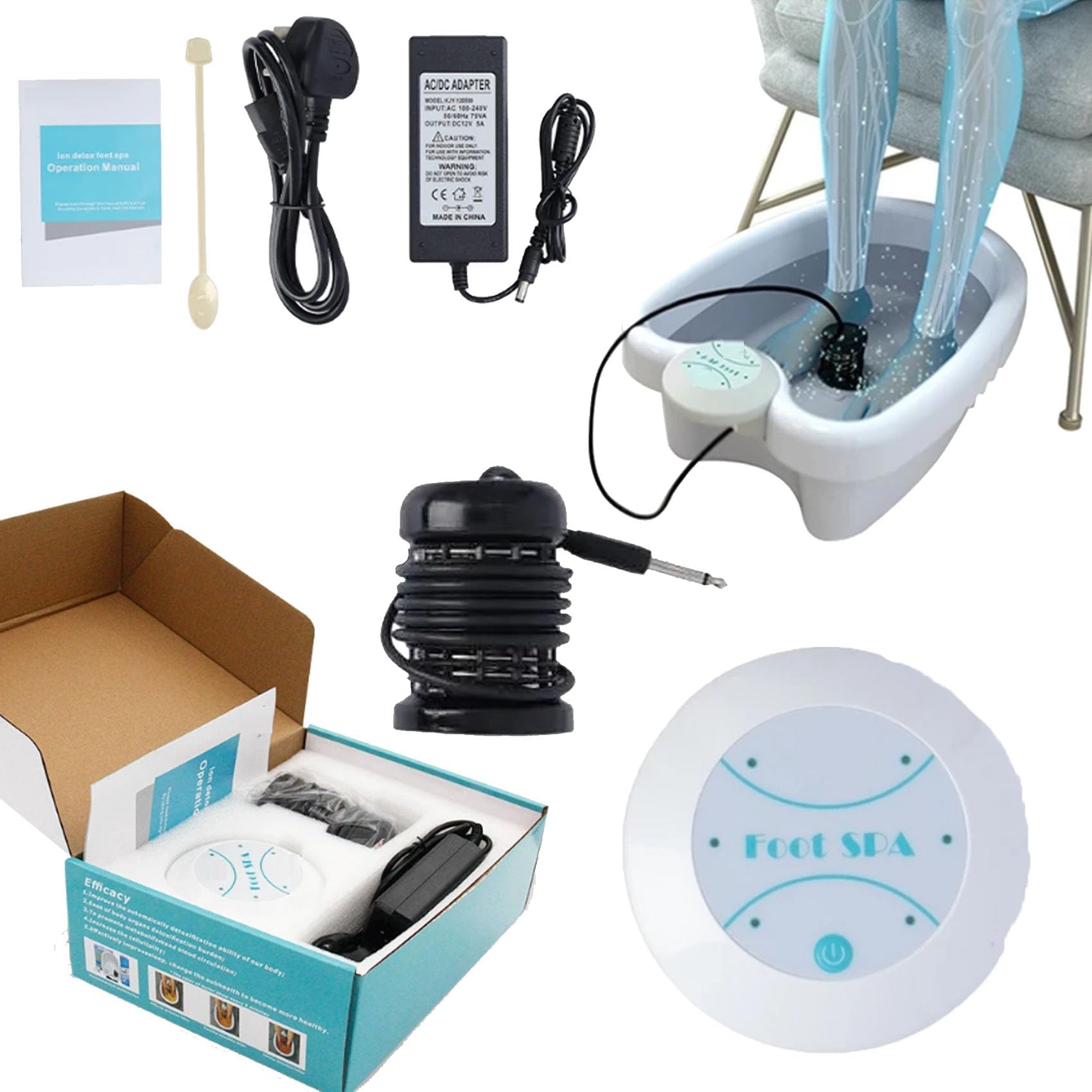 Healifeco Ionic Foot Spa at Home Detox and Cleanse - Ionic Foot Cleanse Ion Detox Foot Bath Machine, Ion Detox Foot Bath Kit, Relaxed and Relieved Your Feet