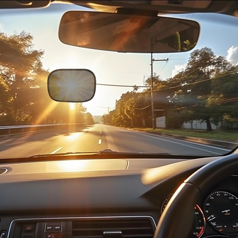 Protetor Solar Transparente para Janela Lateral de Carro com Fixação Estática LSTRAGY S, 2 unidades