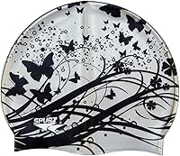 Vista 7 de Gorro de natación de silicona impermeable suave para niñas de verano para piscina de mar, gorro de baño para cabello largo