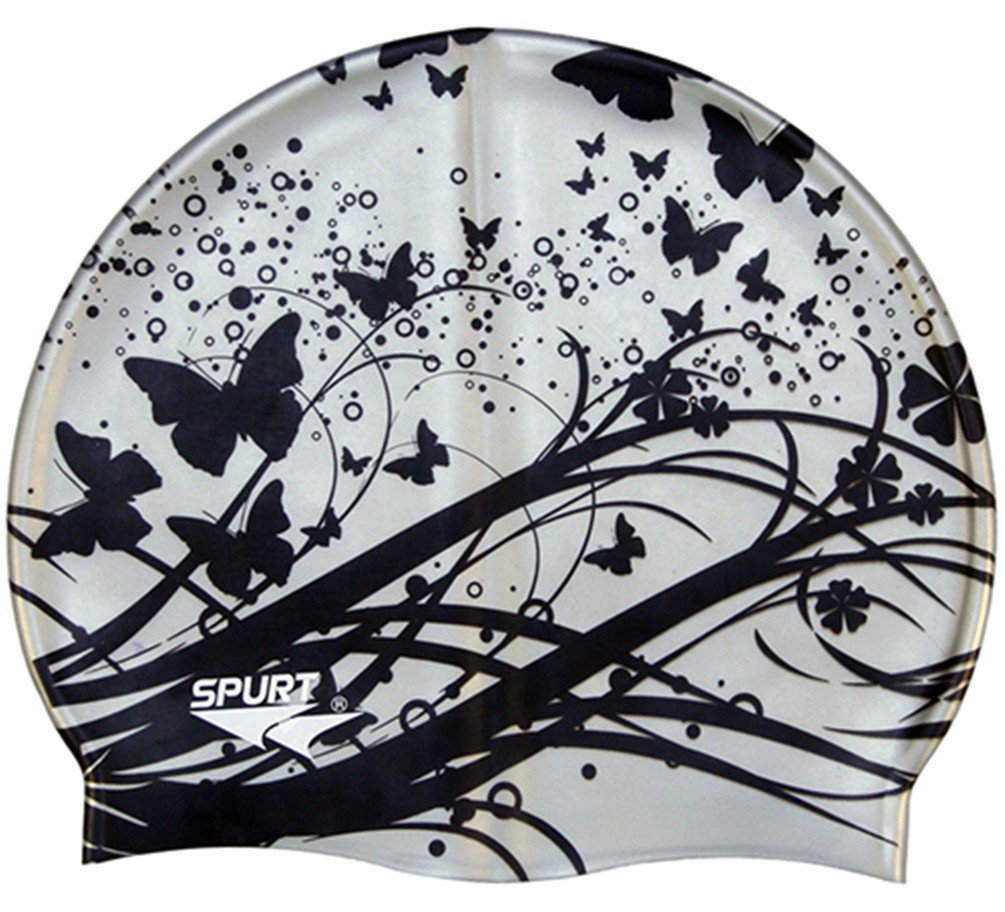 Moolecole Soft Waterproof Silicone Swim Cap Girls Summer Pool Sea Swimming Cap Bathing Haircare Hat for Long Hair