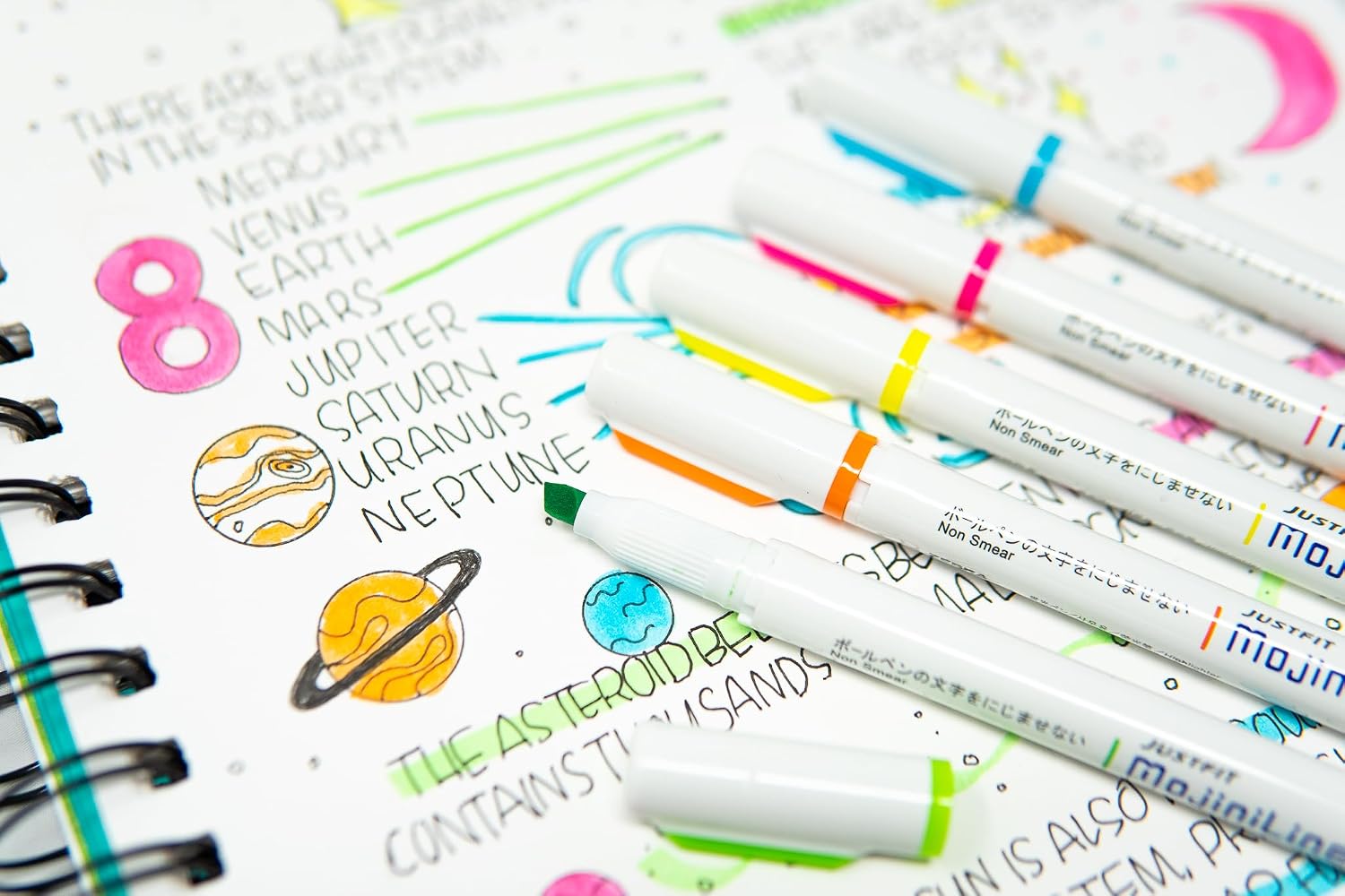 Bundle of Zebra Pen Z-Grip Retractable Ballpoint Pen, Medium Point, 1.0mm, Black Ink, 18 Count, + Zebra Pen Mojini Highlighter Set, Soft Chisel Tip, Assorted Colors, 5-Pack (70205) image 3