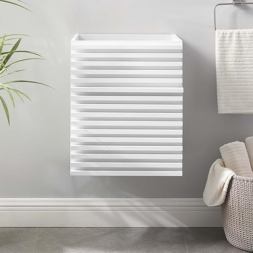 Modway Render - Tocador de baño de pared de 18 pulgadas en lavabo blanco no incluido, 18 pulgadas