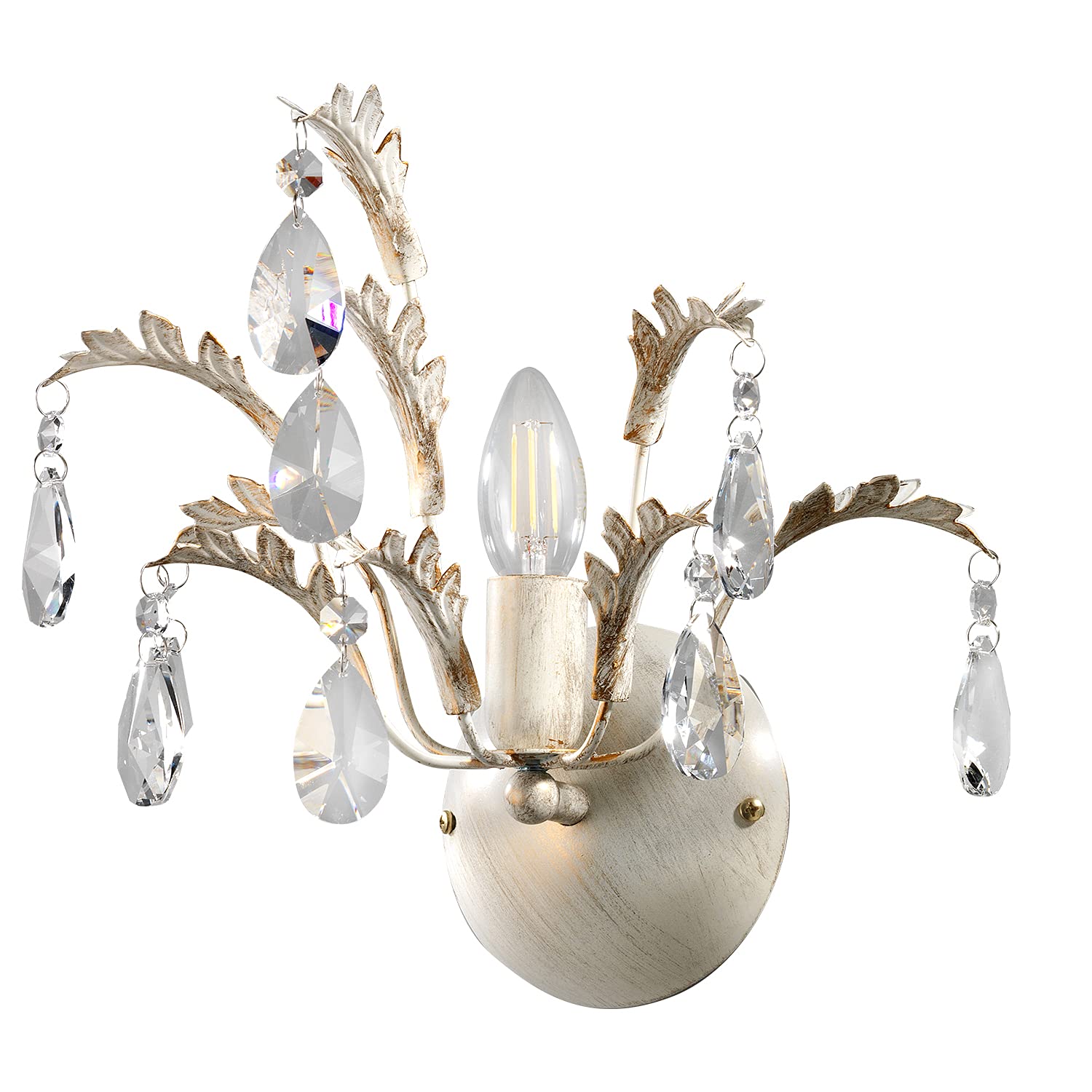 Onli Marfil/Oro Cesta Aplique E14, 6 W, /Dorado, 30 X 25 X 25 Cm