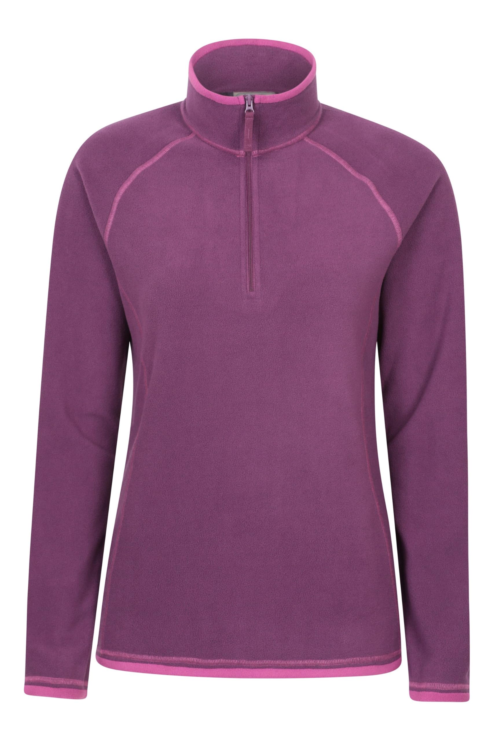 Mountain Warehouse Women's Berry Montana Microfleece - Breathable Sweater, Quick Drying Pullover, Warm Fleece Jacket, Half Zip - For Spring Summer, Travelling, Outdoors 22 Plus