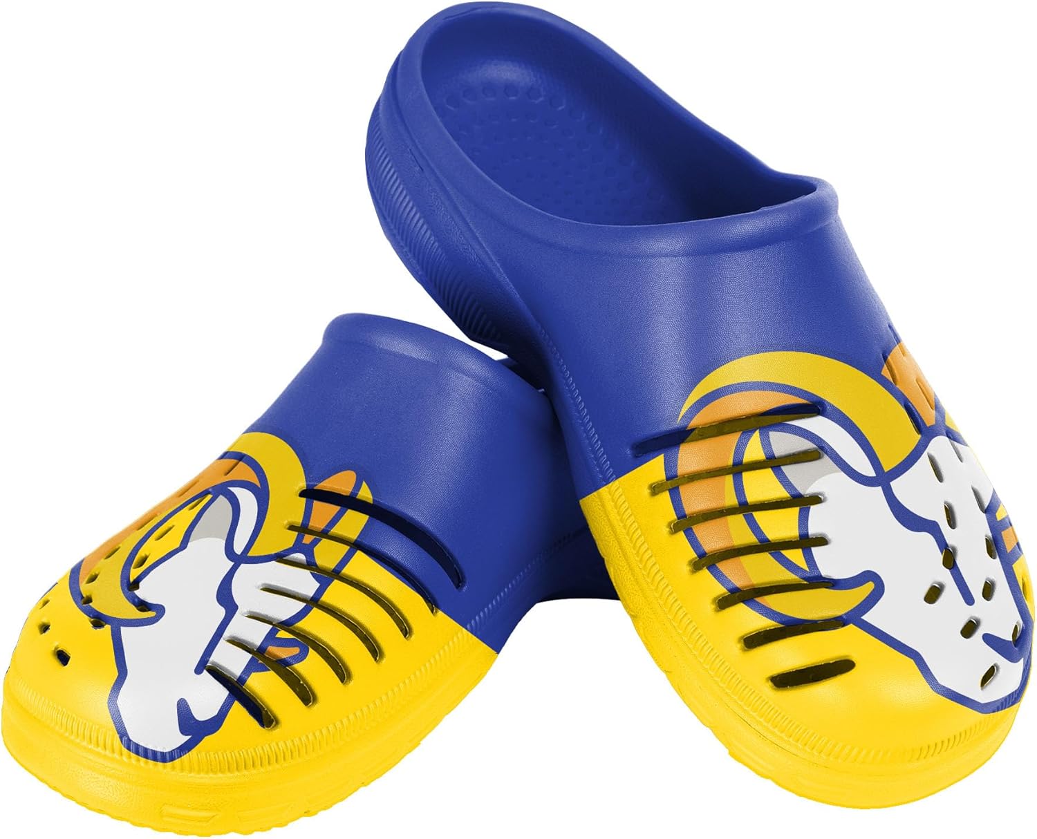 FOCO NFL Mens Big Splash Team Logo Solid Clogs Comfortable Water Slip on Shoes