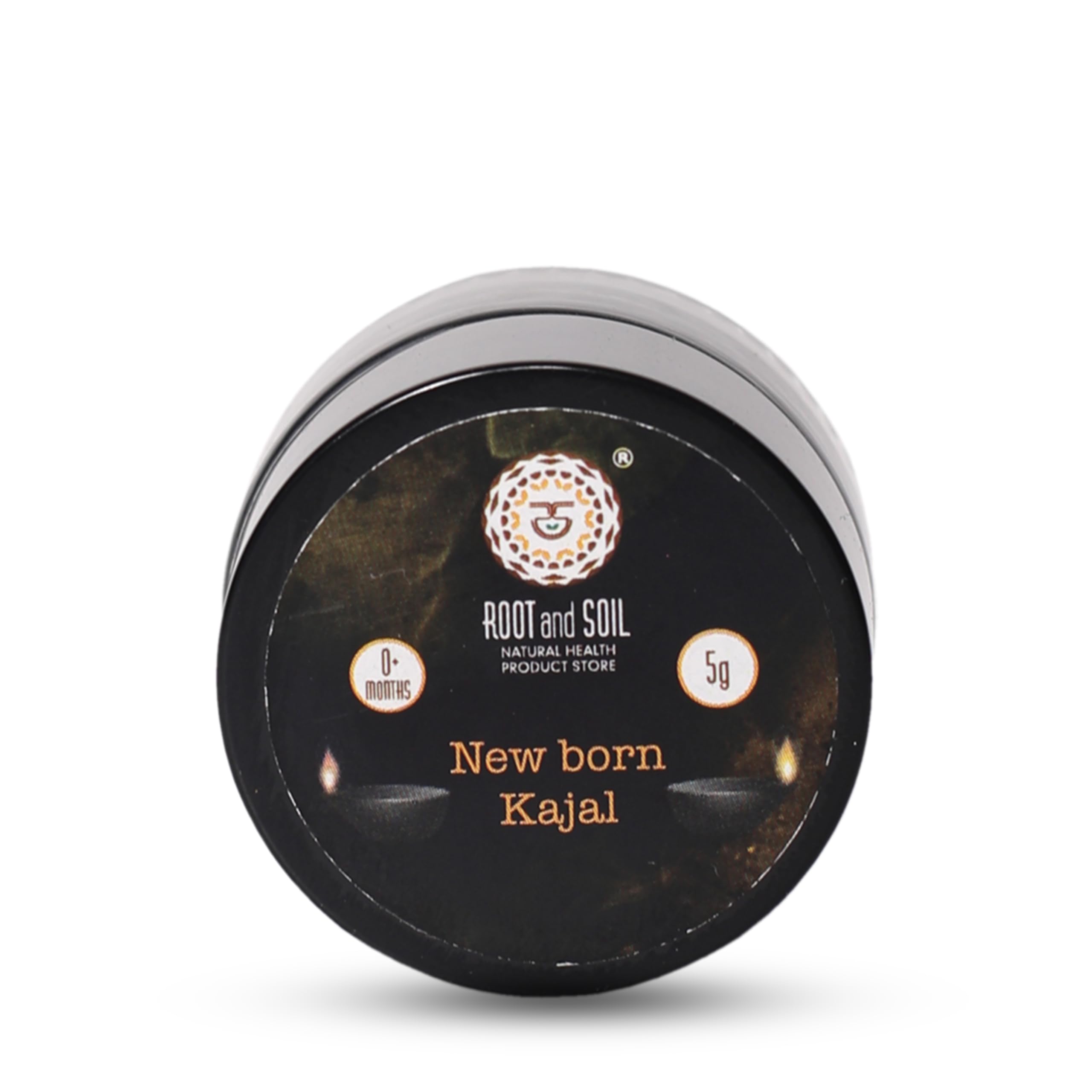 New Born Kajal | Baby Kajal - Traditionally Handcrafted With Clay Diya, Farm made Castor Oil, Pure Cotton Fibres and Desi Cow Ghee- 5 Grams.