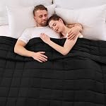 yescool Weighted Blanket for Adults (60” x 80”, Grey) Cooling Heavy Blanket Perfect for 190-210 lbs, Queen Size Breathable Blanket with Premium Glass Bead,Machine Washable