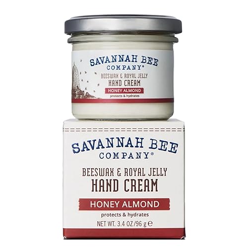 Savannah Bee Company Crema de manos original de cera de abejas con miel de almendra en tarro de 3.4 onzas