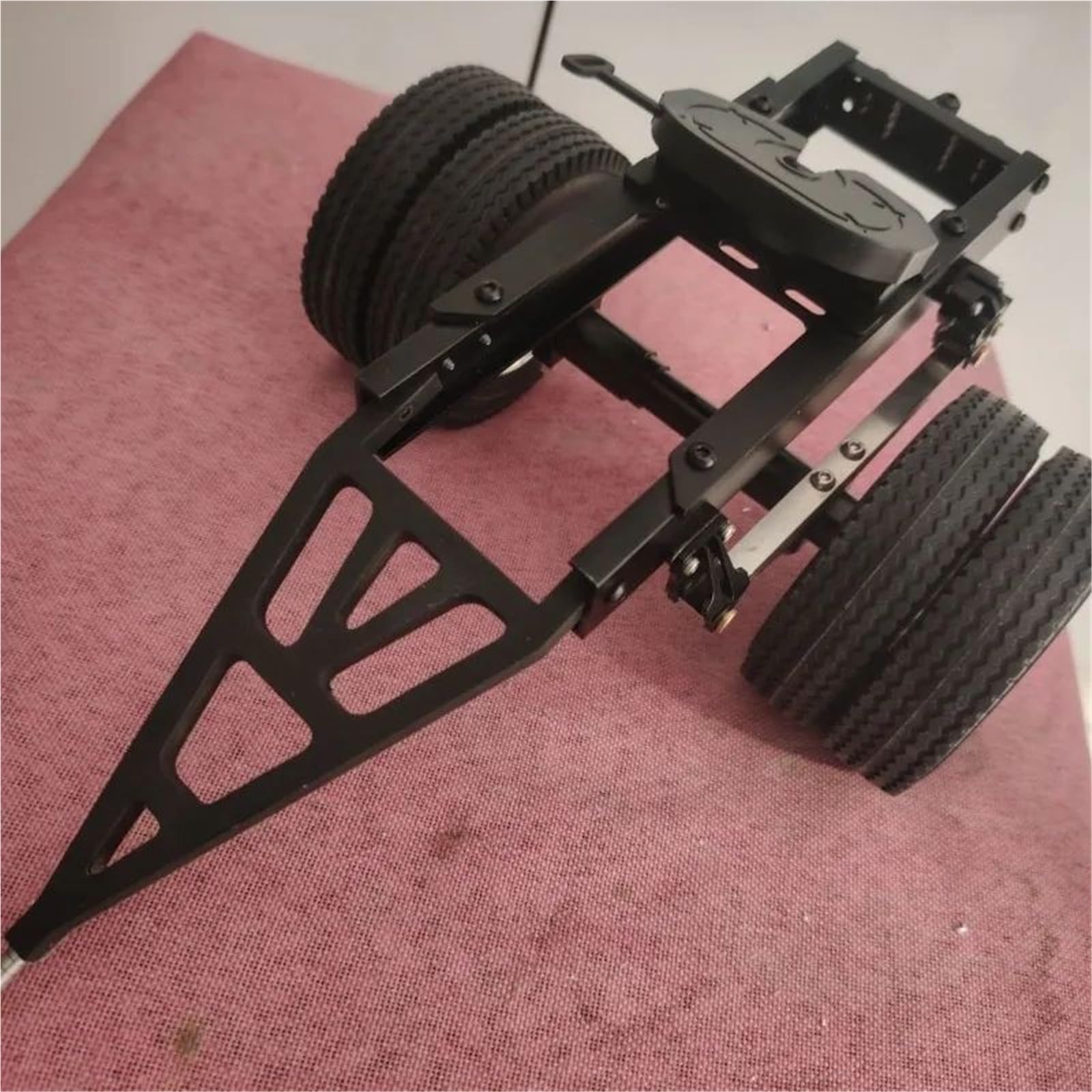 Trasferimento A Singolo Asse Rimorchio In Metallo Per Tamiya Per SCANIA 770S Per VOLVO Per ACTROS 3363 Per MAN 1/14 RC Auto Parti Ricambio RC Componenti