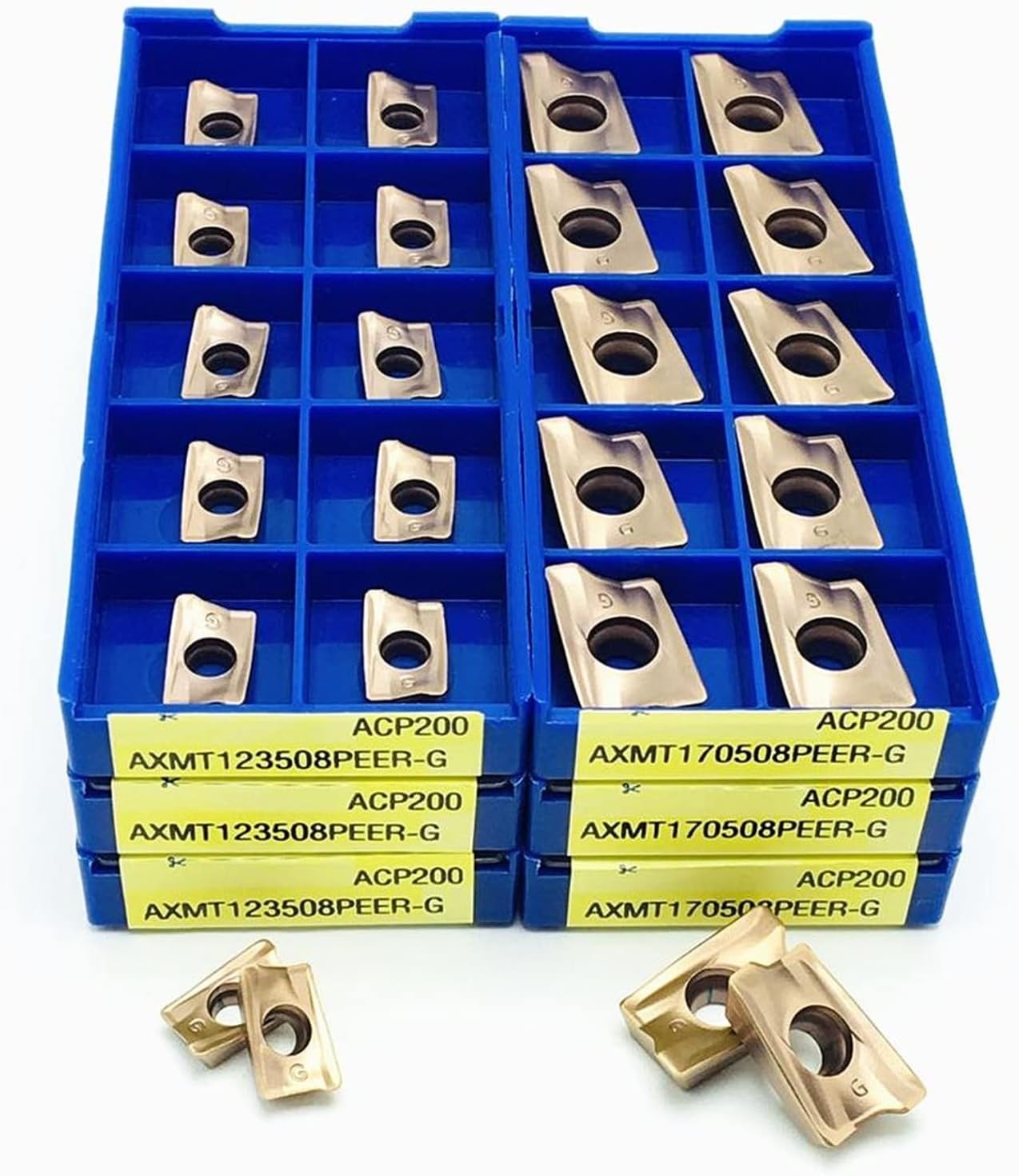 Hardware Milling Cutter AXMT123508 AXMT170508PEER-G ACP200 Carbide Turning Tool Original CNC Milling Insert AXMT 123508 AXMT 170508 (Angle : AXMT123508-G ACP200, Insert Width(mm) : 10PCS(1box))