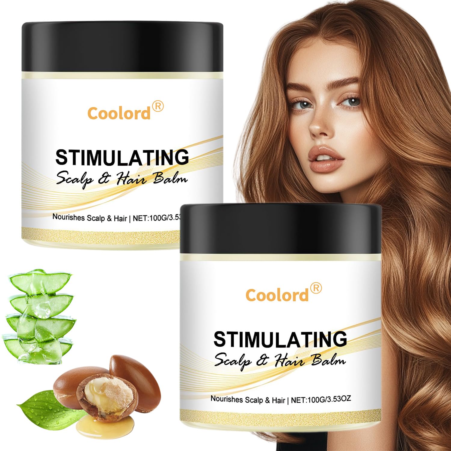 Stimulating Scalp and Hair Balm,Nourishes Scalp and Hair,Shea Butter and Mango Butter Blend,Thicker Strands(2 PCS)
