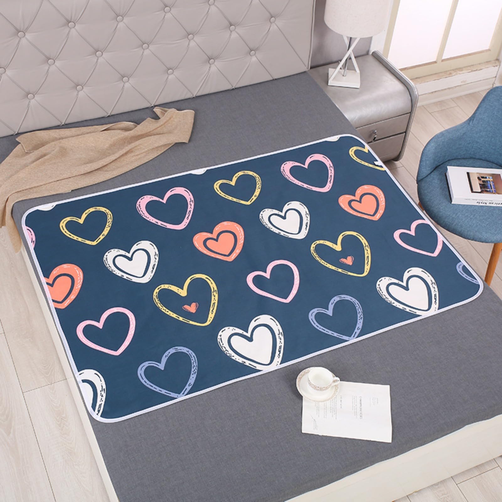 Protector de cama impermeable para niños, protector de colchón para incontinencia, lavable, para cama individual, cunas