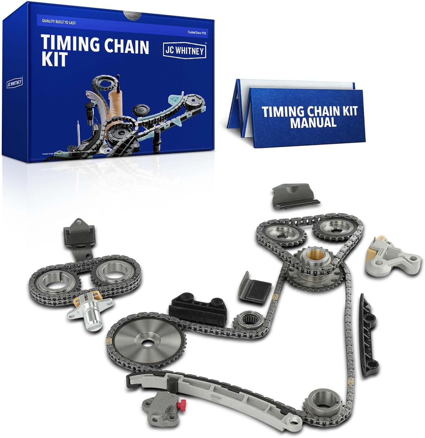 JC Whitney JFBAJCWTCK00016 Engine Timing Chain Kit with Tensioner - Fits DOHC V6 2.7L - Compatible with Suzuki Grand Vitara 2006-2008