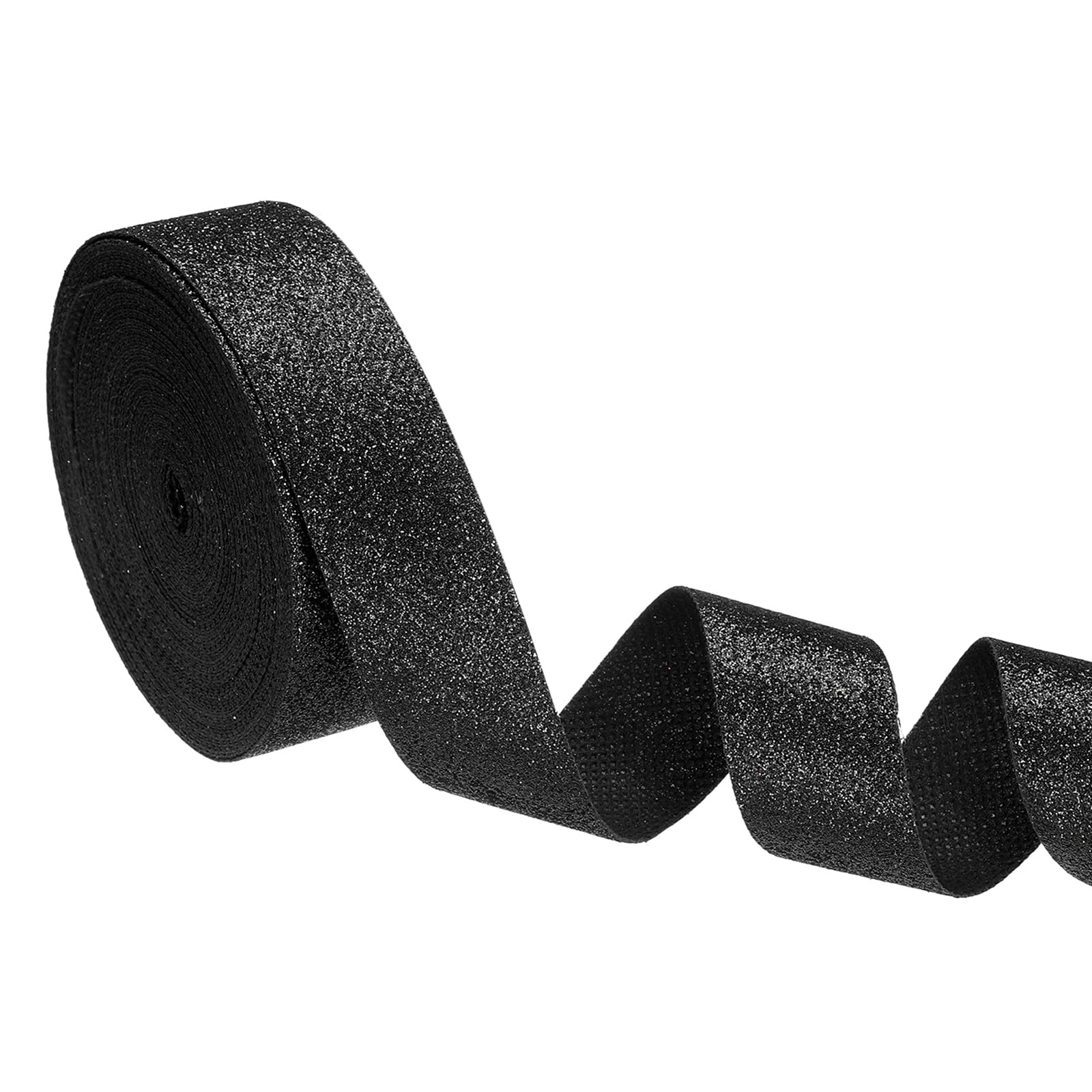 PATIKIL 1 Inch x 10 Yards Sparkly Gift Wrapping Ribbon, Colorful Ribbon for DIY Crafts Gift Wrapping Holiday Wedding Birthday Party Home Decoration, Black