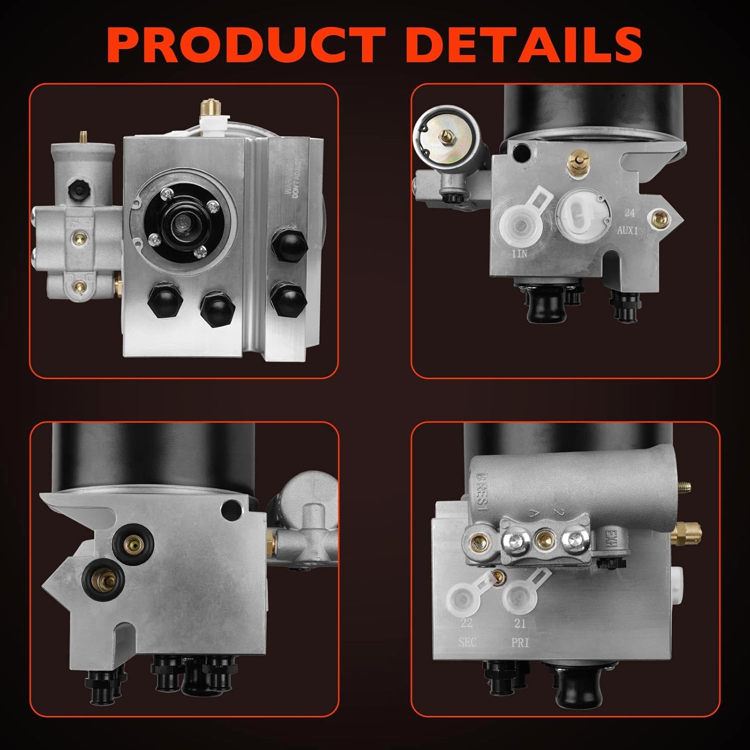 ATRACYPART 801266 Air Dryer Assembly Kit,12Volts,Fits Volvo, Freightliner, Kenworth, Peterbilt, International, Western Star Trucks/Bus/RV/Other – Replaces 5015534, 5010696X