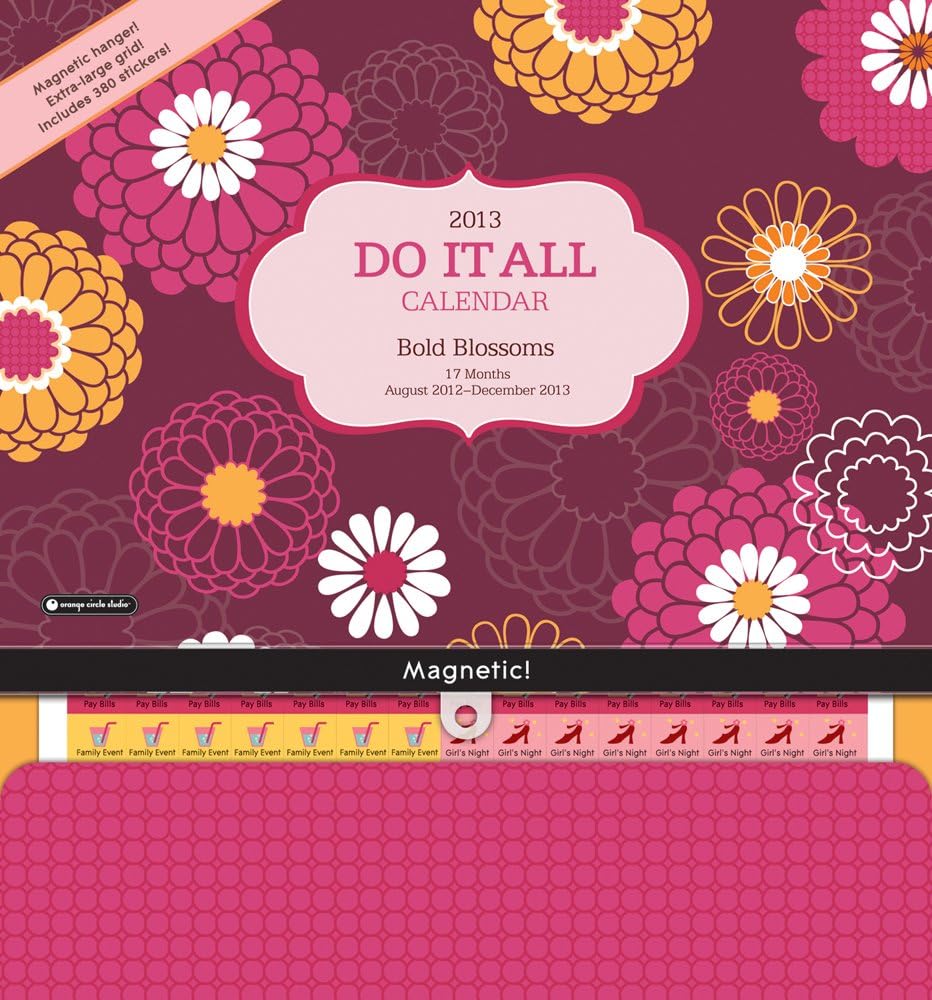 Orange Circle 2013 Do It All! planner, Bold Blossoms (31502)