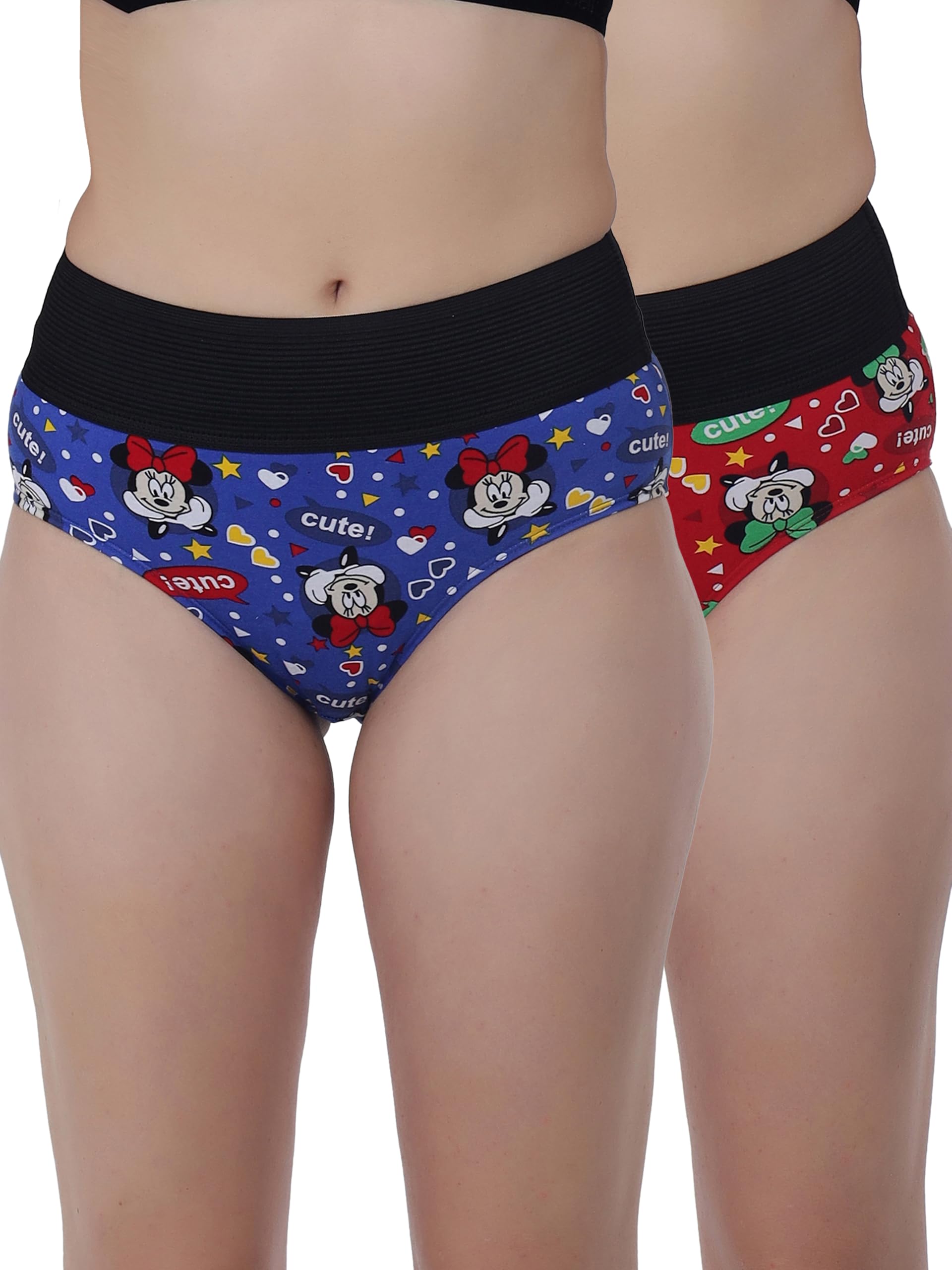 Womens Super Combed Soft Cotton Sinker Solid Tummy Control/Tummy Tucker Hipsters Panties with Premium Soft High Waist Elastic Band - Pack of 2-image-11
