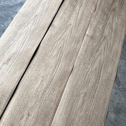 Miniatura 4 de Bcomfy 1 Rollo De Chapa De Nogal Negro Natural De 230cm, Fino, Hecho A Mano, Bricolaje, Panel Decorativo De Madera Maciza, Renovación De Altavoces De Piel