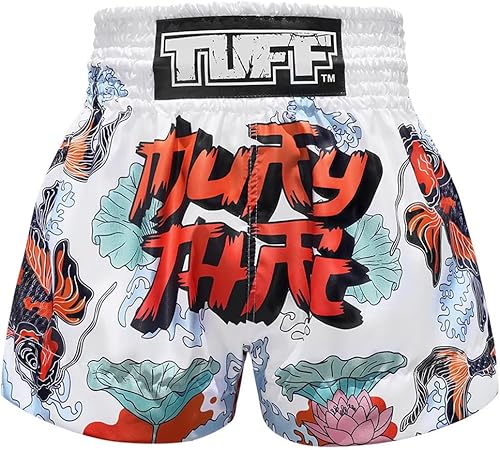 TUFF - Pantalones cortos deportivos para Muay Thai, boxeo y artes marciales, ropa de entrenamiento y gimnasio