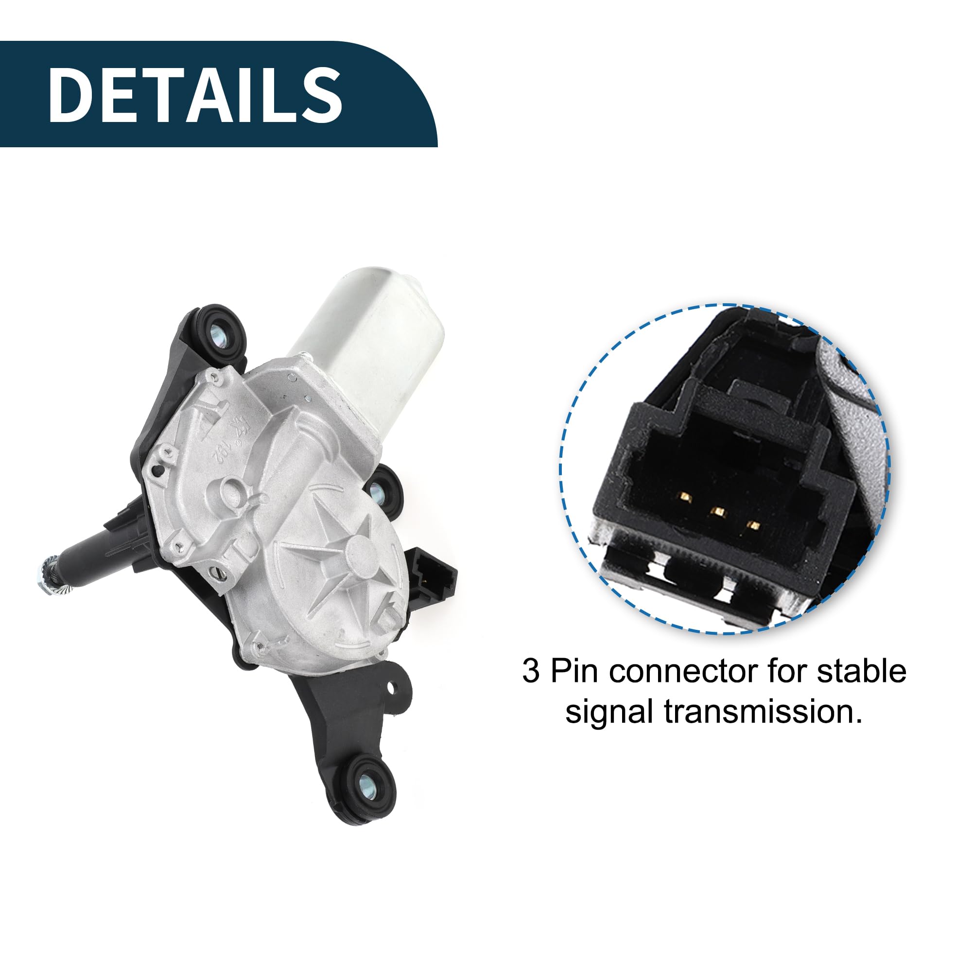 Motor Del Limpiaparabrisas Para Nissan Qashqai 13-20 1Pc | Para Nissan X-Trail, Para Renault Captur, Delantero, 3 Pines, Plástico, Acero, Oe:287104Ba0A/287105483R