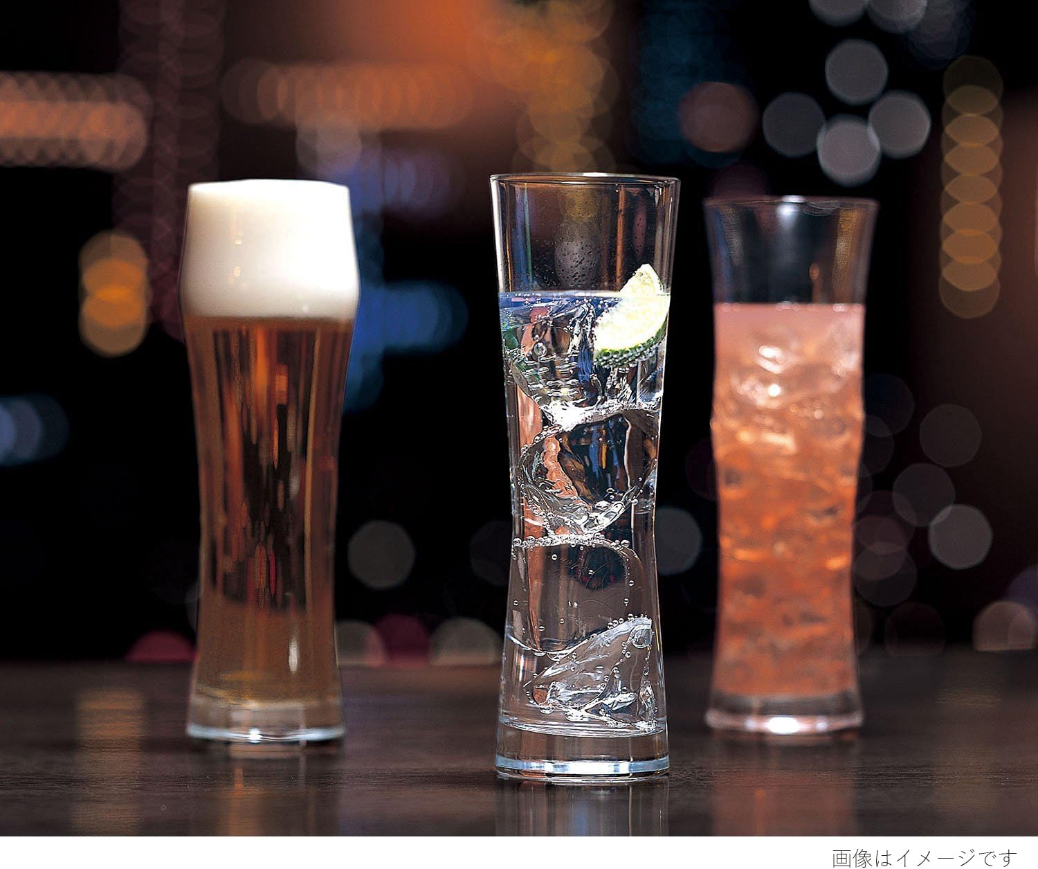 東洋佐々木ガラス Toyo Sasaki Glass B-26101HS Glass Long Tumbler, 13.5 fl oz (400 ml), Modern, Made in Japan, Dishwasher Safe, Pack of 6