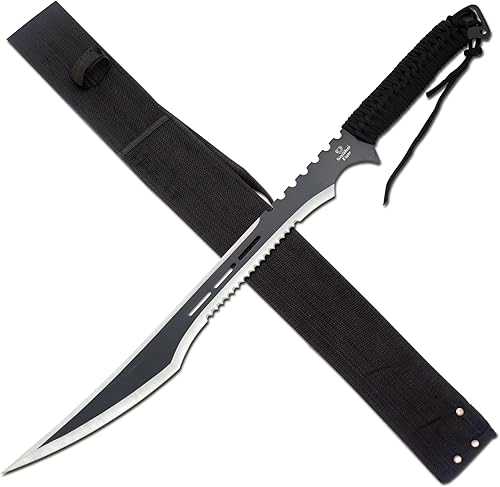 Snake Eye Tactical Espada de fantasía con funda de nailon para acampar al aire libre