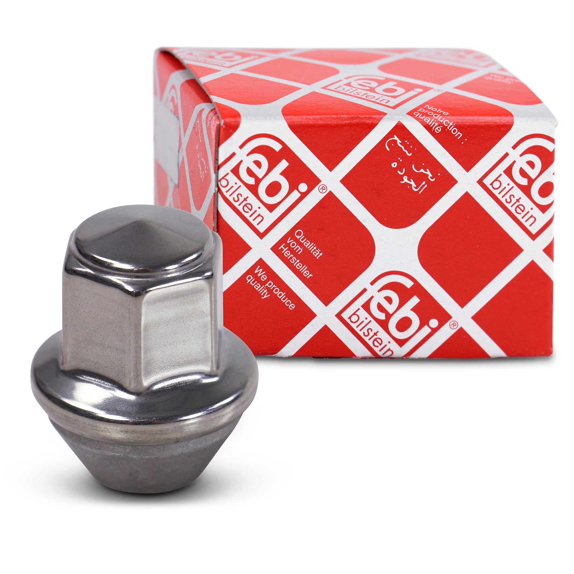 Febi Bilstein 49205 Front Rear Wheel Nut Steel M14 x 1.5 Thread Size Fits Ford